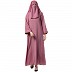 Arabian abaya with naqaab set- Puce Pink Arabian abaya with naqaab set- Puce Pink